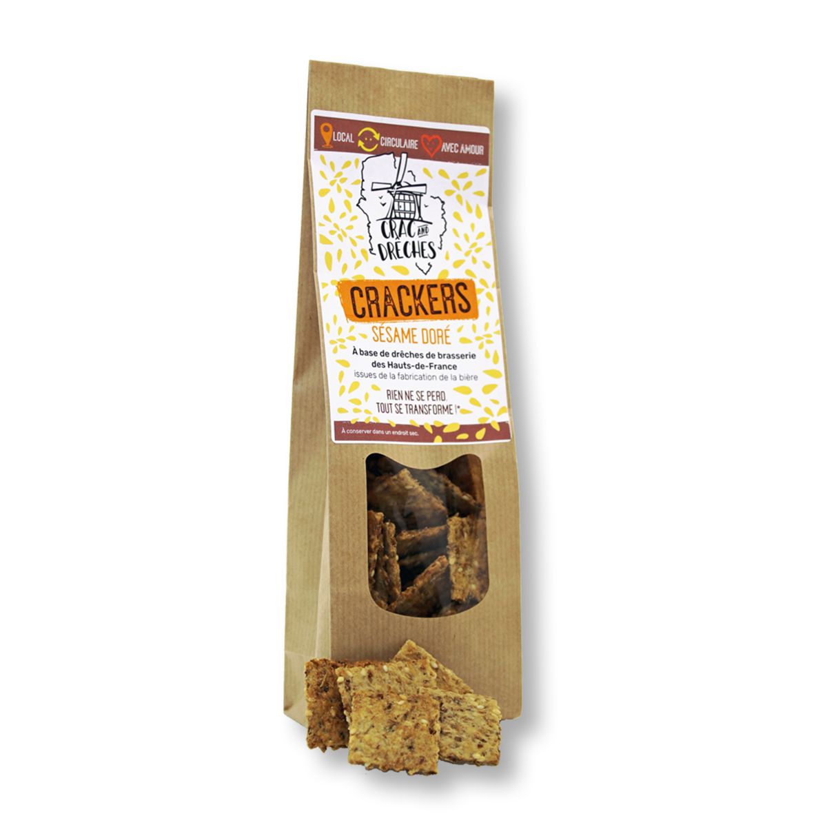 Item Crackers de drêches "Sésame" 100g
