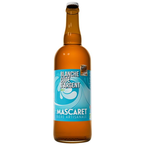Item Bière Mascaret Blanche Côte d'Argent Bio 75cl